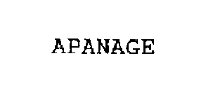 APANAGE