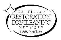 CERTIFIED RESTORATION DRYCLEANING NETWORK 1-888-DRYCLEAN