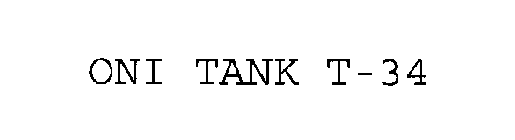 ONI TANK T-34