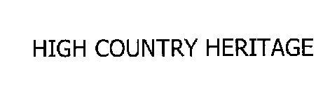 HIGH COUNTRY HERITAGE