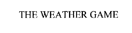 THE WEATHER GAME