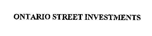 ONTARIO STREET INVESTMENTS