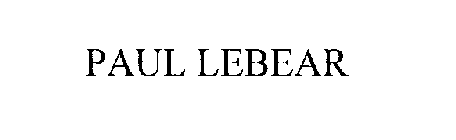 PAUL LEBEAR