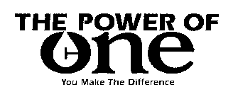 THE POWER OF ONE YOU MAKE THE DIFFERENCE
