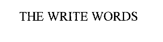 THE WRITE WORDS