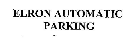ELRON AUTOMATIC PARKING