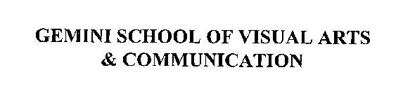 GEMINI SCHOOL OF VISUAL ARTS & COMMUNICATION