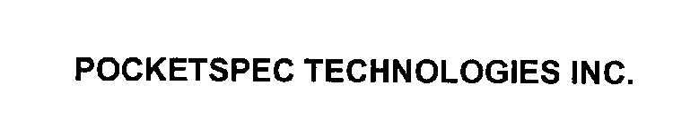 POCKETSPEC TECHNOLOGIES INC.