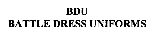 BDU BATTLE DRESS UNIFORMS