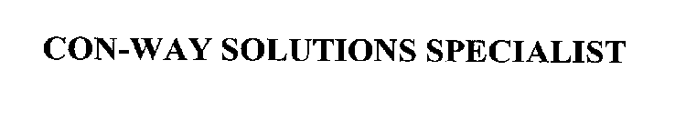 CON-WAY SOLUTIONS SPECIALIST