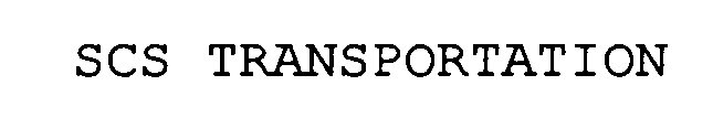 SCS TRANSPORTATION