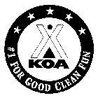 KOA #1 FOR GOOD CLEAN FUN