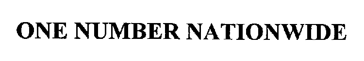 ONE NUMBER NATIONWIDE