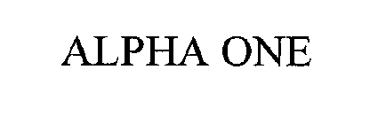 ALPHA ONE