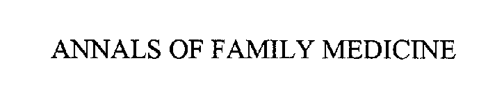 ANNALS OF FAMILY MEDICINE