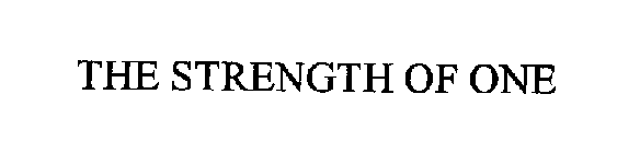 THE STRENGTH OF ONE