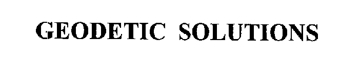 GEODETIC SOLUTIONS