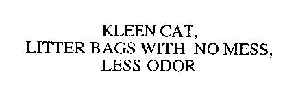 KLEEN CAT, LITTER BAGS WITH NO MESS, LESS ODOR