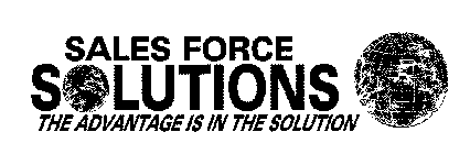 SALES FORCE SOLUTIONS THE ADVANTAGE IS IN THE SOLUTION