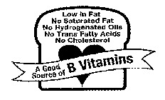 LOW IN FAT NO SATURATED FAT NO HYDROGENATED OILS NO TRANS FATTY ACIDS NO CHOLESTEROL A GOOD SOURCE OF B VITAMINS