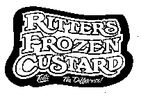 RITTER'S FROZEN CUSTARD TASTE THE DIFFERENCE!