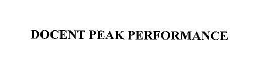 DOCENT PEAK PERFORMANCE