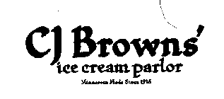 CJ BROWNS' ICE CREAM PARLOR MINNESOTA MADE SINCE 1916