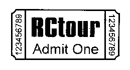 RCTOUR ADMIT ONE123456789 123456789