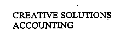CREATIVE SOLUTIONS ACCOUNTING