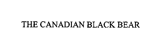 THE CANADIAN BLACK BEAR