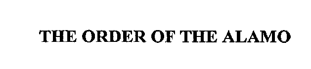 THE ORDER OF THE ALAMO