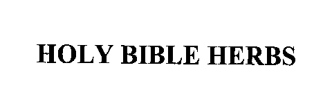 HOLY BIBLE HERBS