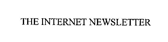 THE INTERNET NEWSLETTER