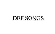 DEF SONGS