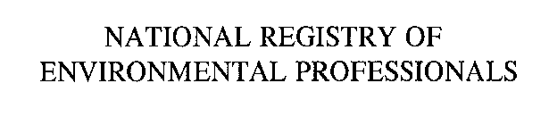NATIONAL REGISTRY OF ENVIRONMENTAL PROFESSIONALS