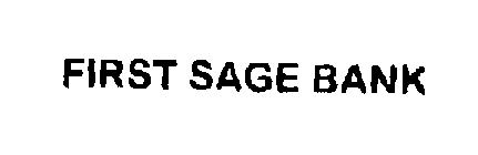 FIRST SAGE BANK