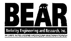 BEAR BERKELEY ENGINEERING AND RESEARCH INC. PLURES INTELLIGENS MODICOM MACHINATOREM