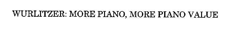 WURLITZER: MORE PIANO, MORE PIANO VALUE