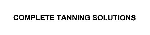 COMPLETE TANNING SOLUTIONS