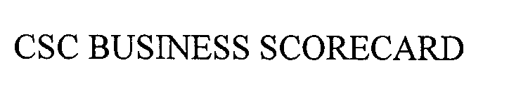 CSC BUSINESS SCORECARD