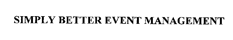 SIMPLY BETTER EVENT MANAGEMENT
