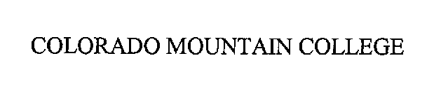 COLORADO MOUNTAIN COLLEGE