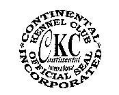CKC CONTINENTAL INTERNATIONAL KENNEL CLUB OFFICIAL SEAL CONTINENTAL INCORPORATED