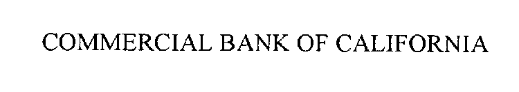 COMMERCIAL BANK OF CALIFORNIA