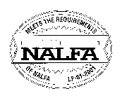 NALFA MEETS THE REQUIREMENTS OF NALFA LF-01-2001