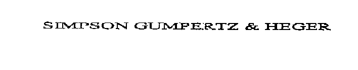 SIMPSON GUMPERTZ & HEGER