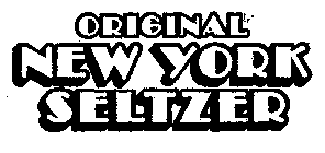 ORIGINAL NEW YORK SELTZER