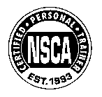 NSCA CERTIFIED PERSONAL TRAINER EST. 1993