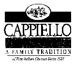 CAPPIELLLO A FAMILY TRADITION OF FINE ITALIAN CHEESES SINCE 1921