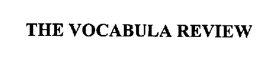 THE VOCABULA REVIEW